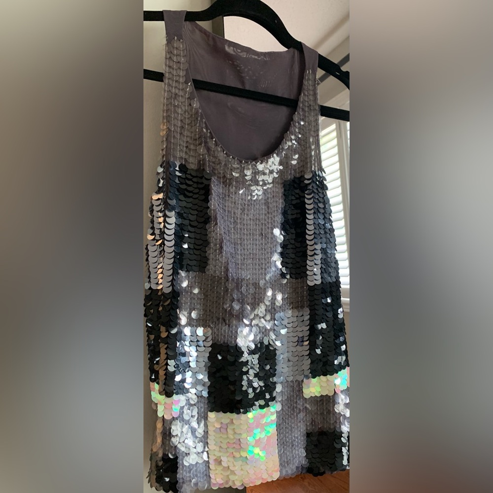 Hugo Boss Sequin Tank Top - Silver and Black